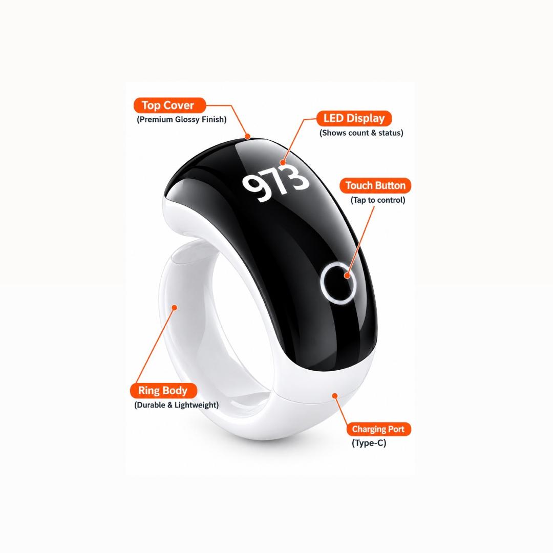S9 Touchscreen Smart Ring Tally Counter ring