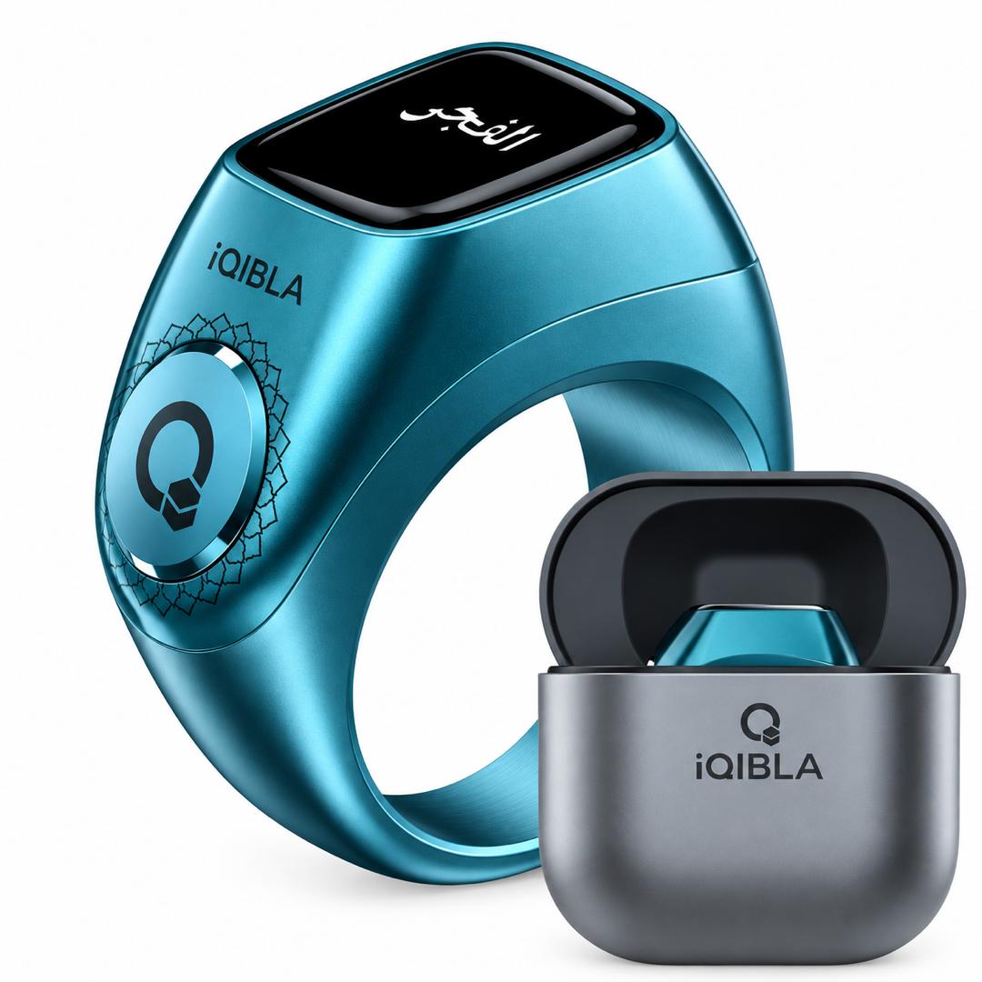 iQIBLA Zikr Ring (Zikr1 / Flex Pro) with Portable Charging Case