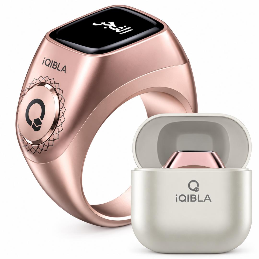 iQIBLA Zikr Ring (Zikr1 / Flex Pro) with Portable Charging Case